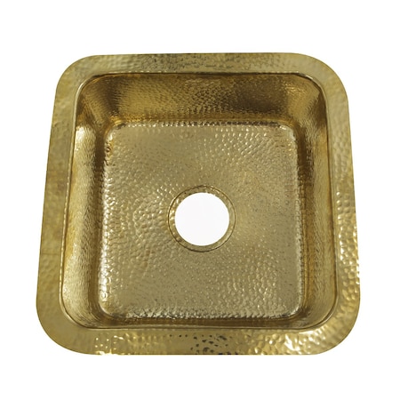 Nantucket Sinks Sink, Brass, 16.625" W x 16.625" L x 7.375" H SQRB-7